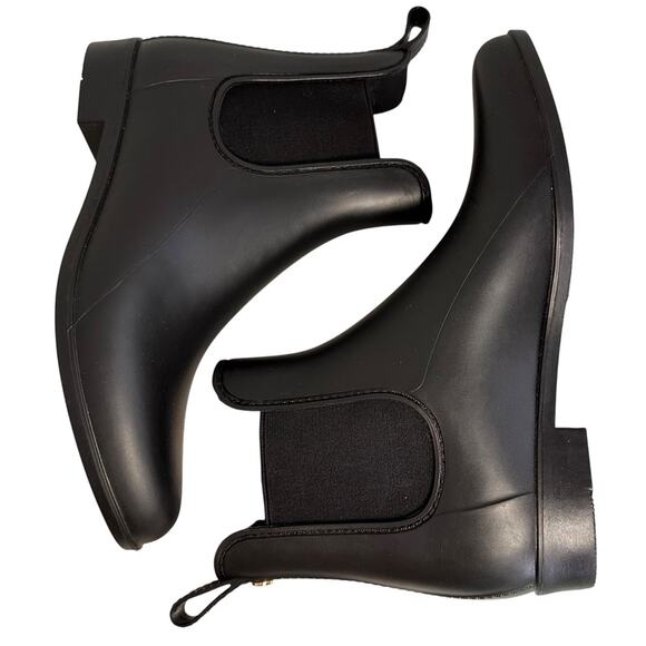 Sam Edelman Shoes - Sam Edelman Women's Tinsley Black Rubber Chelsea Ankle Rain Boots Sz 9 Pull On